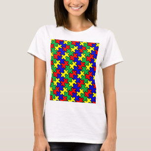 Puzzle nahtloses Muster T-Shirt