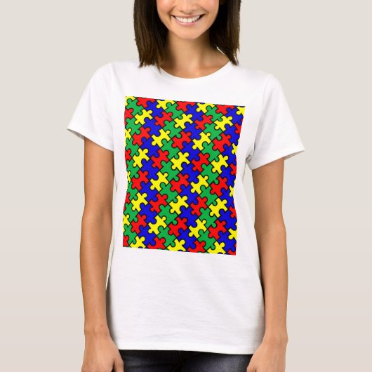 Puzzle nahtloses Muster T-Shirt (Vorderseite)