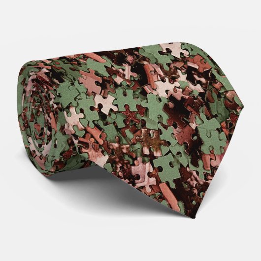 Puzzle-Neuheits-Seide-Krawatte Krawatte (Gerollt)