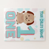 Puzzle niedlich Nummer 1 | PERSONALISIERT (Horizontal)