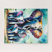 Puzzle, Niedliche Elefantenfamilie Jigsaw Puzzle (Horizontal)