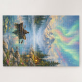 Puzzle - Nordlichter am See (Horizontal)