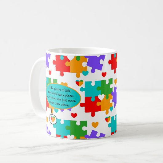 Puzzle of Life Kaffeetasse (Vorderseite Links)
