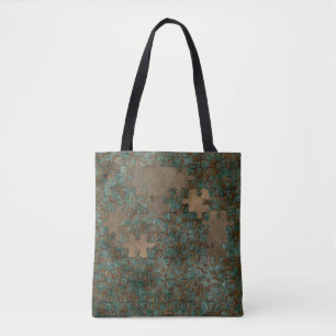 Puzzle oxidiert Metalltotenbeutel Tasche