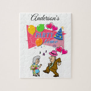 Puzzle Party Zeit Altes Paar tanzen