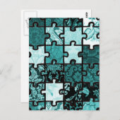 Puzzle Patchwork Postkarte (Vorne/Hinten)