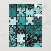 Puzzle Patchwork Postkarte (Vorderseite)