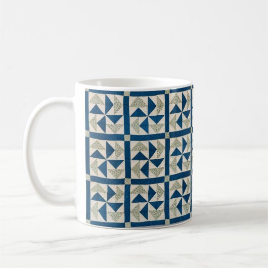 Puzzle-Patchwork-Quilt für Blaue und Weiße Holländ Kaffeetasse (Links)
