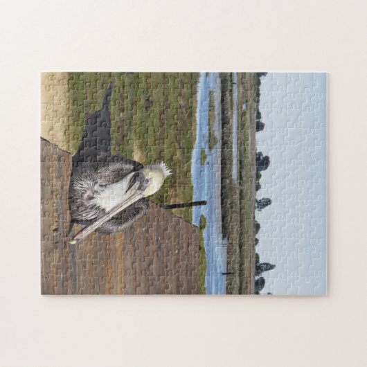 Puzzle - Pelican am Pier in Marsh (Horizontal)