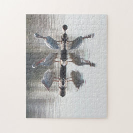 Puzzle - Pelikane und Reflektionen