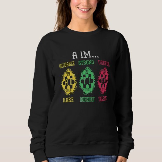 Puzzle Periodic Table Elements Au Sweatshirt (Vorderseite)