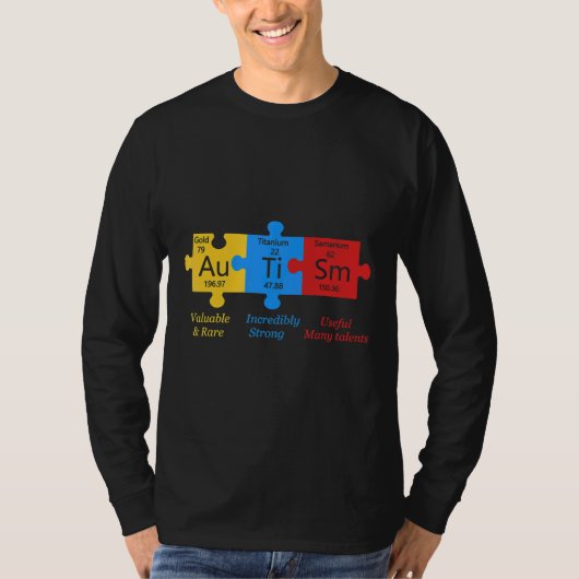 Puzzle Periodic Table Elements T-Shirt (Vorderseite)