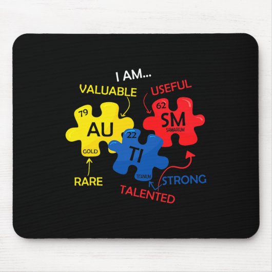Puzzle Periodische Tabellenelemente Mousepad (Vorne)