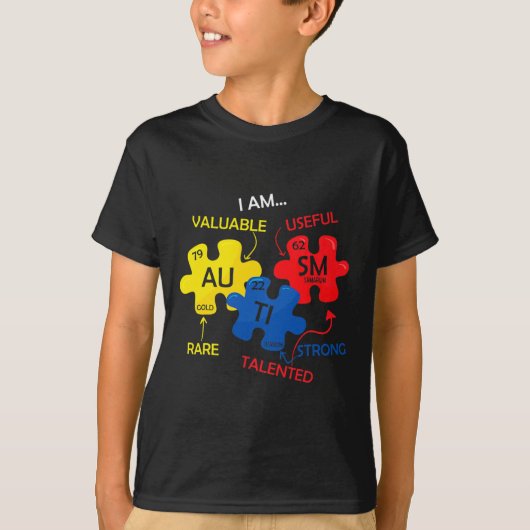 Puzzle Periodische Tabellenelemente T-Shirt (Vorderseite)