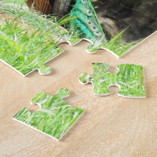 Puzzle - Pfau auf dem Hügel (Seite)