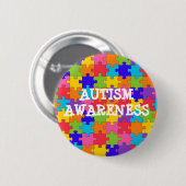 Puzzle Piece Autismus Sensibilisierungsknöpfe Button (Vorne & Hinten)