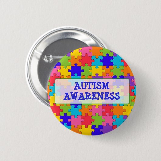 Puzzle Piece Autismus Sensibilisierungsknöpfe Button (Vorne & Hinten)
