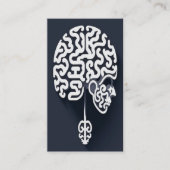 Puzzle Piece Brain Art Visitenkarte (Vorderseite)