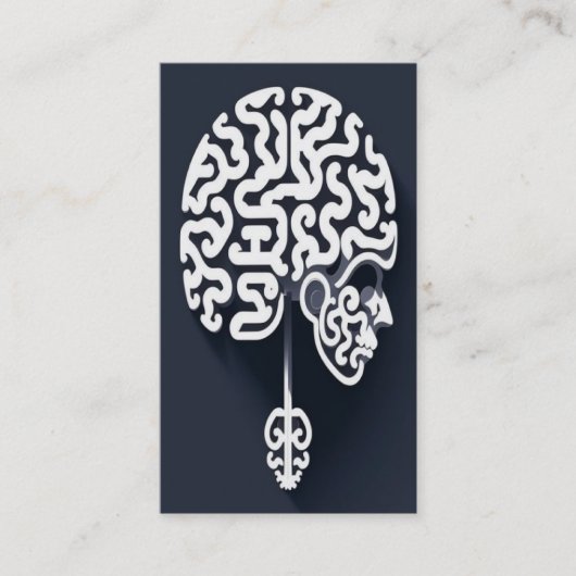 Puzzle Piece Brain Art Visitenkarte (Vorderseite)