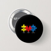 Puzzle Piece Chemieelemente Cool Autismus Awarene Button (Vorne & Hinten)