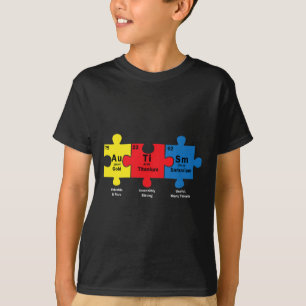 Puzzle Piece Chemieelemente Cool Autismus Awarene T-Shirt