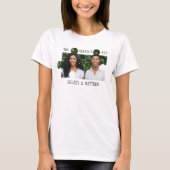 Puzzle Piece Photo Perfect Fit Newlywed Couple T-Shirt (Vorderseite)