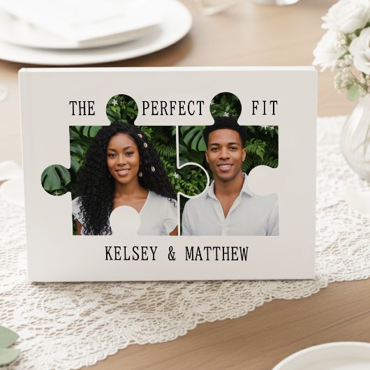 Puzzle Piece Photo Perfect Fit Wedding Gästebuch