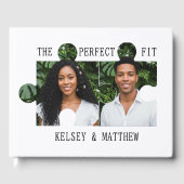 Puzzle Piece Photo Perfect Fit Wedding Gästebuch (Vorderseite)