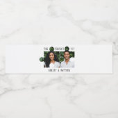 Puzzle Piece Photo Perfect Fit Wedding Wasserflaschenetikett (Einzelnes Label)