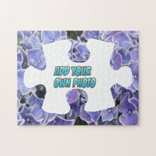 Puzzle Piece Puzzle: Blue Hydrangea, eigenes Foto