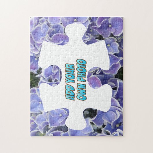 Puzzle Piece Puzzle: Blue Hydrangea, eigenes Foto  (Vertikal)