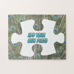 Puzzle Piece Puzzle: Pfauenfedern, Foto hinzufügen