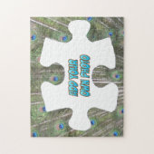 Puzzle Piece Puzzle: Pfauenfedern, Foto hinzufügen (Vertikal)