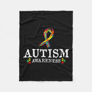 Puzzle Piece Ribbon Autismus Aufklärung Geschenke Fleecedecke