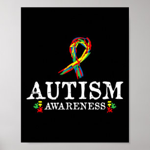 Puzzle Piece Ribbon Autismus Aufklärung Geschenke  Poster