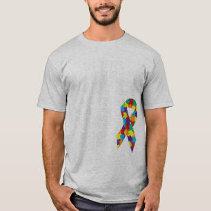 Puzzle Piece Ribbon Group Matching Family Friends  T-Shirt