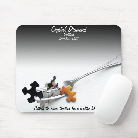 Puzzle Pieces Fork Heath Concept Template Mousepad (Mit Mouse)