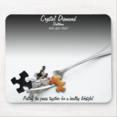 Puzzle Pieces Fork Heath Concept Template Mousepad (Vorne)
