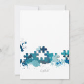 Puzzle Pieces Foto Ankündigung Datum freihalten (Rückseite)