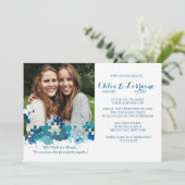 Puzzle Pieces Foto Hochzeit Einladung (Stehend Vorderseite)