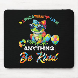 Puzzle Pieces Frog in einer Welt kann man alles se Mousepad
