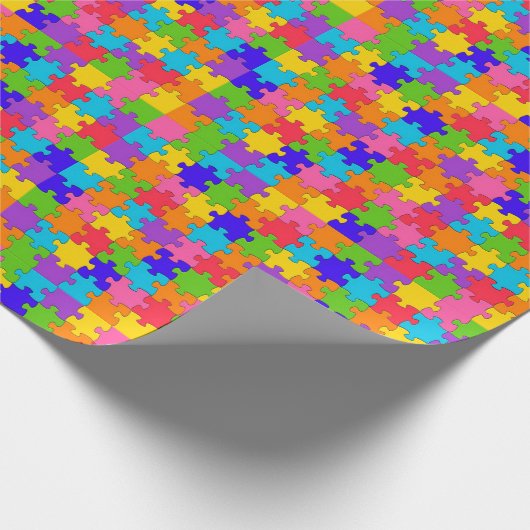 Puzzle Pieces Gift Wrap Geschenkpapier (Ecke)