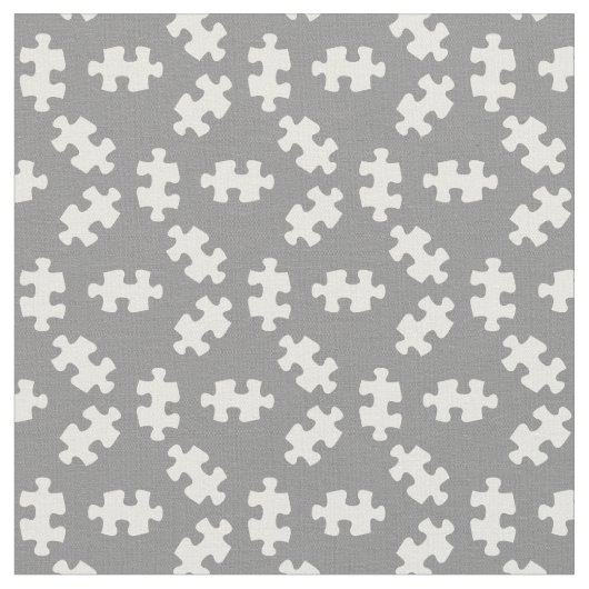 Puzzle Pieces Grau und Weiß Stoff (Nahaufnahme)