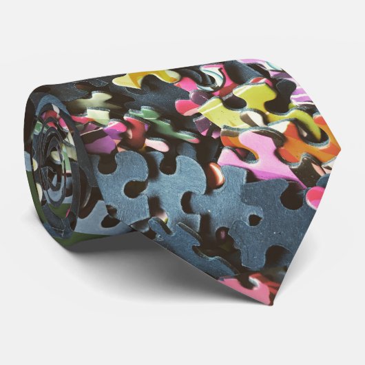 Puzzle Pieces Krawatte (Gerollt)