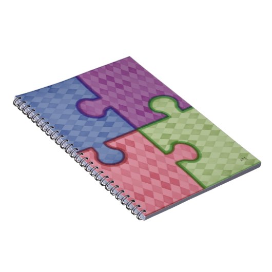 Puzzle-Pieces-Notebook Notizblock (Rechte Seite)
