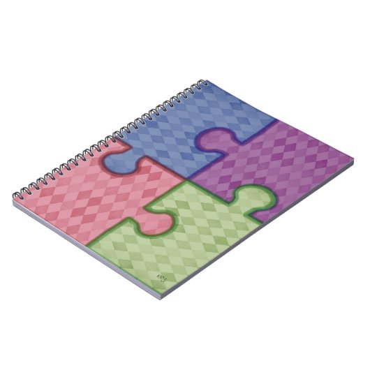 Puzzle-Pieces-Notebook Notizblock (Linke Seite)