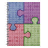 Puzzle-Pieces-Notebook Notizblock (Vorderseite)