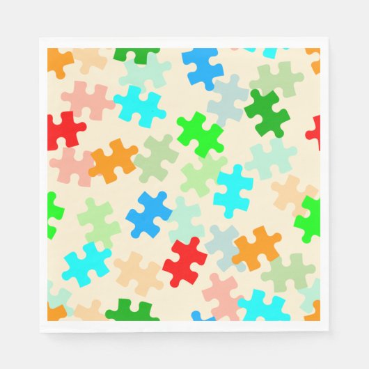 Puzzle Pieces Paper Napkins Serviette (Vorderseite)