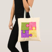 Puzzle Pieces Punkt Tragetasche (Vorderseite (Produkt))