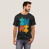 Puzzle Pieces Support For Spreading Autism Awarene T-Shirt (Vorne ganz)